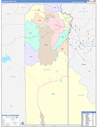 Malheur County, OR Wall Map Color Cast Style 2026