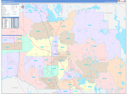 Marion County, FL Wall Map Color Cast Style 2023