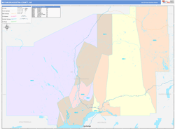 Matanuska-SusitnaBorough (County), AK Wall Map Color Cast Style 2024