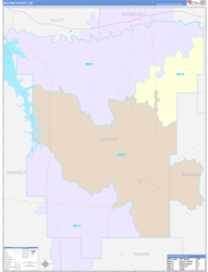 McCone County, MT Wall Map Color Cast Style 2024
