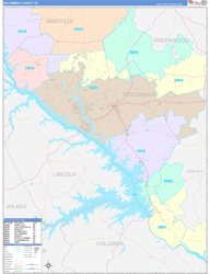 McCormick County, SC Wall Map Color Cast Style 2024