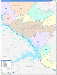 McCormick County, SC Wall Map Color Cast Style 2026