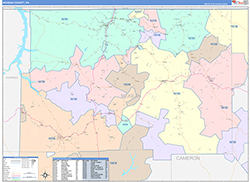McKean County, PA Wall Map Color Cast Style 2026