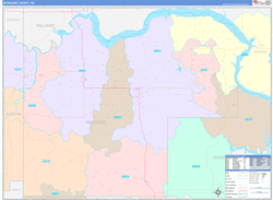 McKenzie County, ND Wall Map Color Cast Style 2023