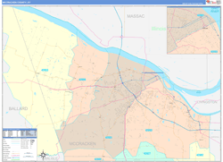 Mccracken Color Cast<br>Wall Map