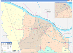 Mccracken Color Cast<br>Wall Map
