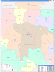 Mcdonough Color Cast<br>Wall Map