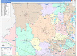 Mchenry Color Cast<br>Wall Map