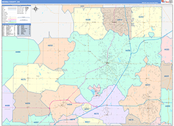 Medina County, OH Wall Map Color Cast Style 2026