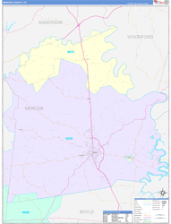 Mercer ColorCast Wall Map
