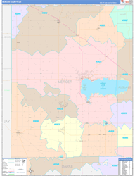 Mercer ColorCast Wall Map