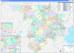Middlesex County, MA Zip Code Map