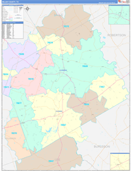 Milam County, TX Zip Code Map