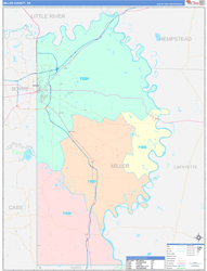 Miller County, AR Zip Code Map