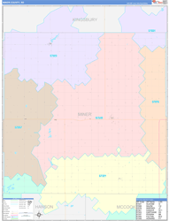 Miner County, SD Zip Code Map