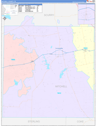 Mitchell County, TX Zip Code Map