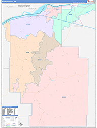 Morrow County, OR Wall Map Color Cast Style 2026