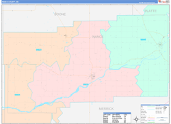 Nance County, NE Wall Map Color Cast Style 2023