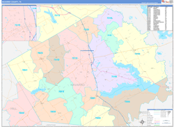 Navarro County, TX Wall Map Color Cast Style 2024