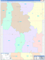 Nemaha County, KS Wall Map Color Cast Style 2024