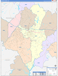 Newton County, GA Wall Map Color Cast Style 2026
