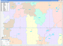 Nobles County, MN Wall Map Color Cast Style 2024