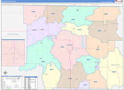 Nodaway County, MO Wall Map Color Cast Style 2026