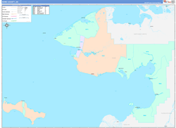 Nome Borough (County) ColorCast Wall Map