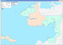 NomeBorough (County), AK Wall Map Color Cast Style 2026
