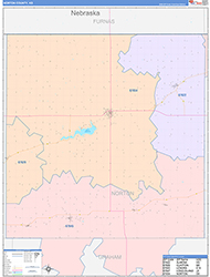 Norton County, KS Wall Map Color Cast Style 2026