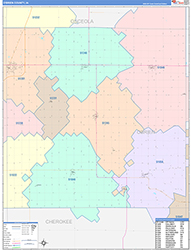 Obrien Color Cast<br>Wall Map