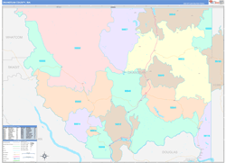 Okanogan Color Cast<br>Wall Map