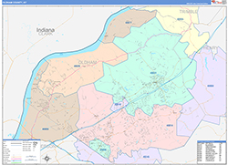 Oldham County, KY Wall Map Color Cast Style 2026