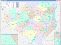 Orange County, NY Wall Map Color Cast Style 2024