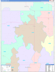Osborne County, KS Wall Map Color Cast Style 2024