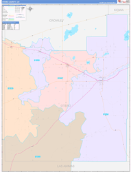 Otero County, CO Wall Map Color Cast Style 2024