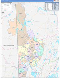 Oxford County, ME Wall Map Color Cast Style 2026