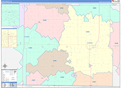 Page County, IA Wall Map Color Cast Style 2026