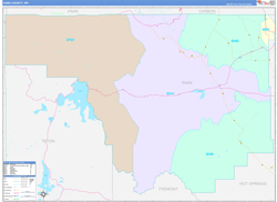 Park County, WY Zip Code Maps - Color Cast