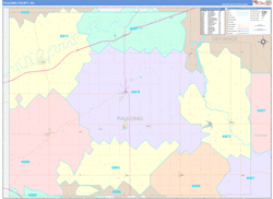 Paulding County, OH Wall Map Color Cast Style 2024