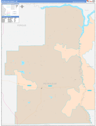 Petroleum County, MT Wall Map Color Cast Style 2024