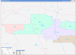 Pondera County, MT Wall Map Color Cast Style 2024
