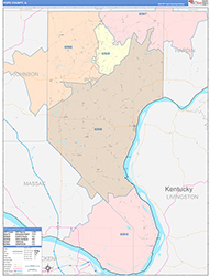 Pope County, IL Wall Map Color Cast Style 2026