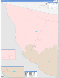 Presidio Color Cast<br>Wall Map
