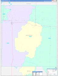 Prowers County, CO Wall Map Color Cast Style 2024