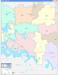 Ramsey County, ND Wall Map Color Cast Style 2026