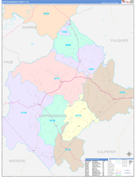 Rappahannock Color Cast<br>Wall Map