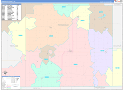 Ringgold County, IA Wall Map Color Cast Style 2024