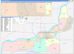 Rock Island Zip Code Map Rock Island County, Il 5 Digit Zip Code Maps - Basic