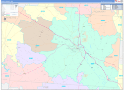 Ross County, OH Wall Map Color Cast Style 2024